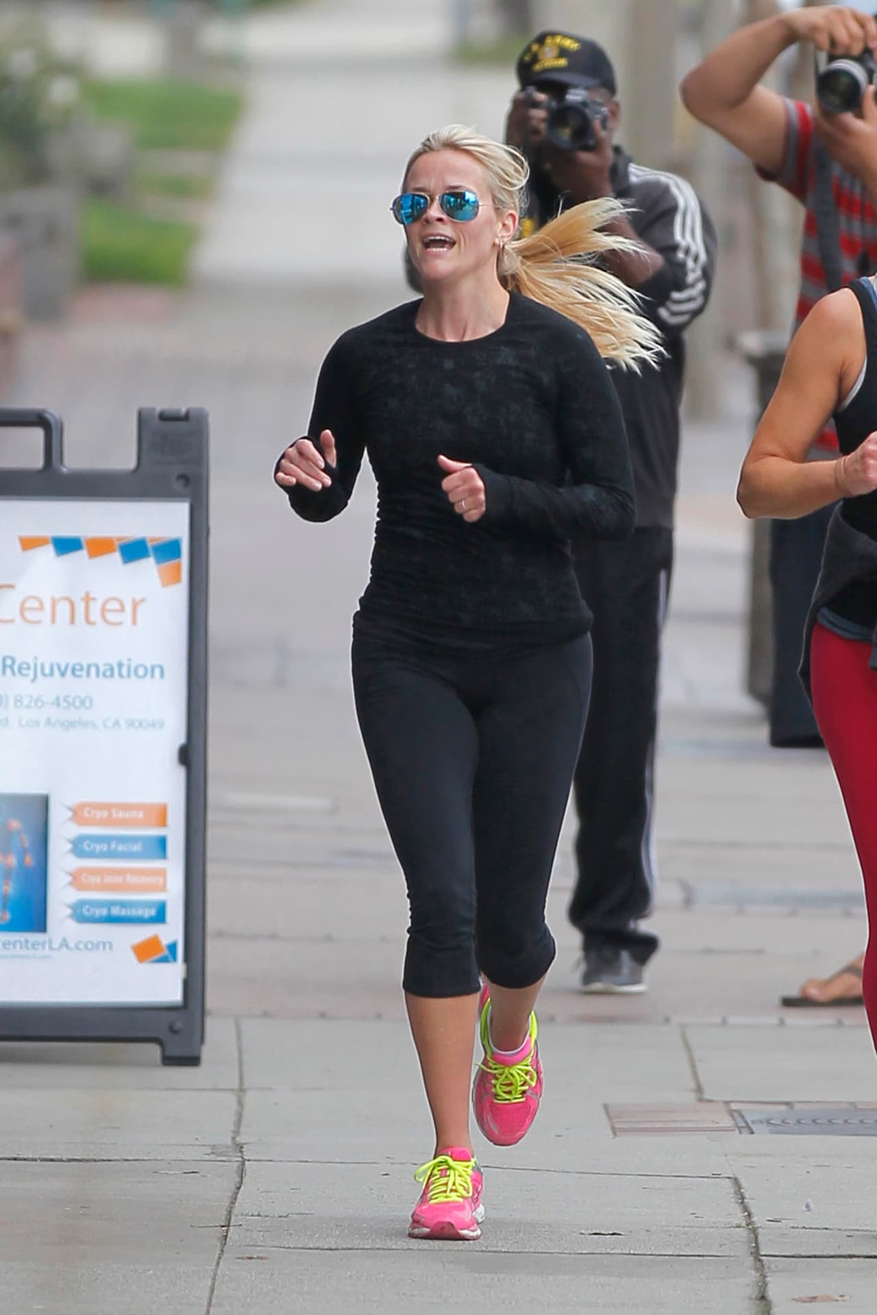 ¡Qué horror correr y luego, rodeada de fotógrafos!