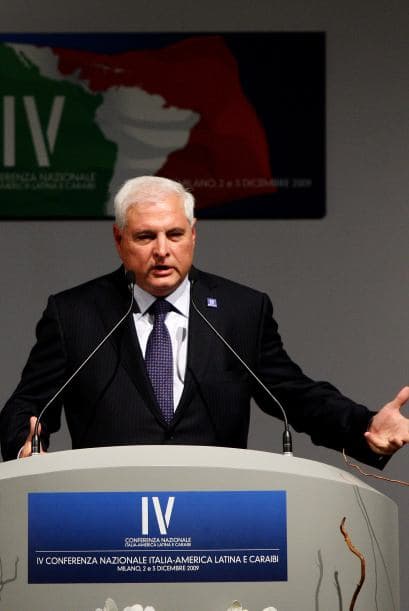 El presidente de Panamá, Ricardo Martinelli, quien se e ncuentra a finales de su segundo mandato, está en la posición 10 con el 55% de popularidad.