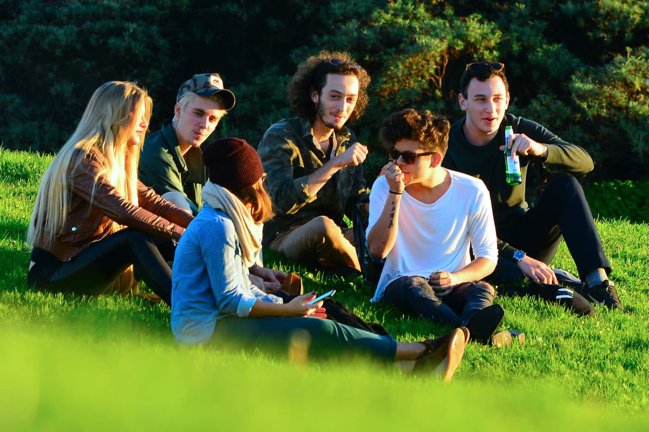 Los amigos de 'Biebs' parece que la estabn pasando genial.