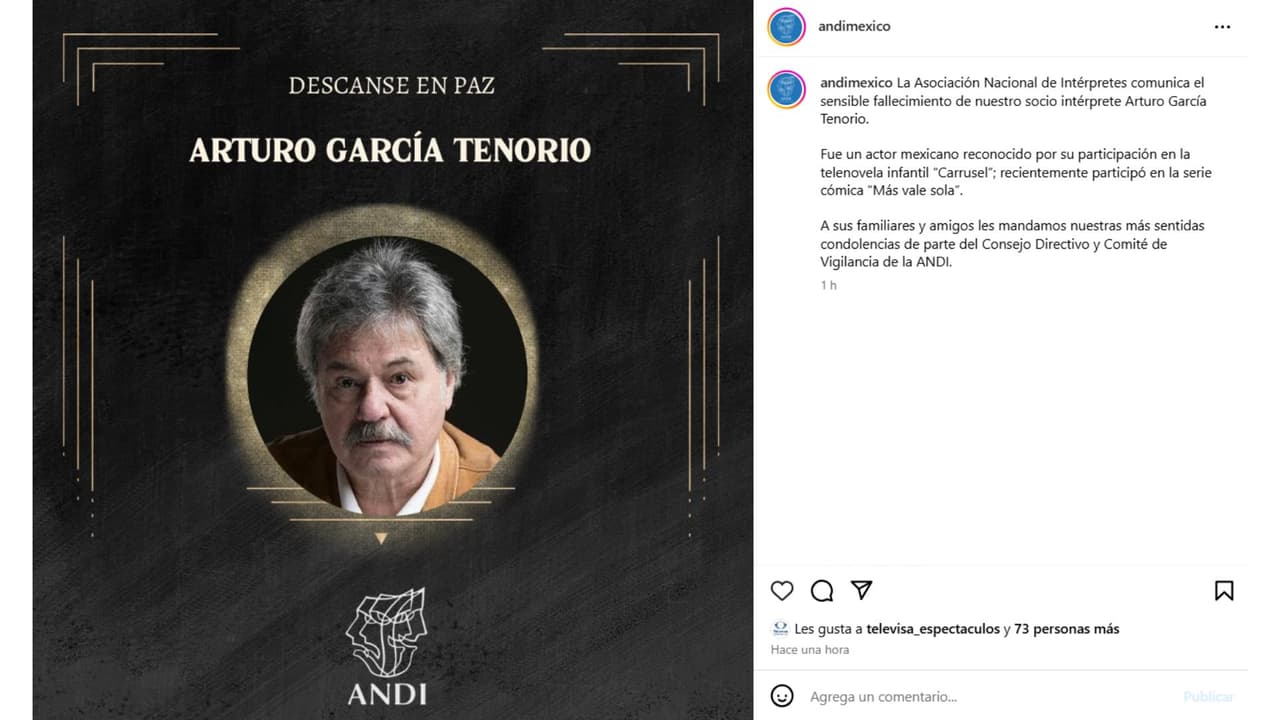 Así se reportó la muerte de Arturo García Tenorio.