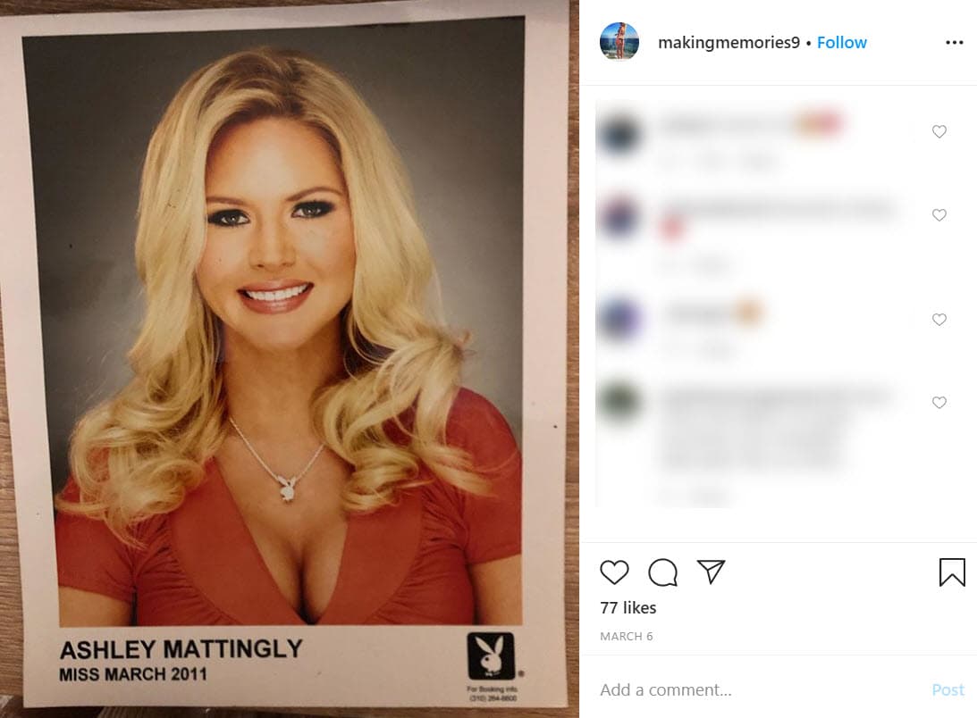 <b>Ashley Mattingly</b> fue parte de las modelos que posaron para el calendario Playboy 2011, ella fue 'Señorita Marzo'. 
<br>