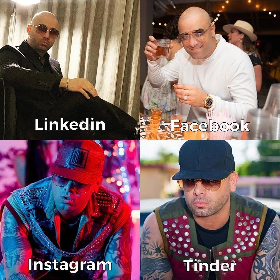 El artista de música urbana Wisin, luce de esta manera en sus cuatro perfiles de redes sociales, según el propio puertorriqueño.