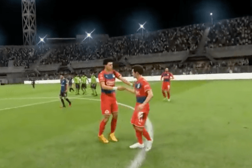 Chivas vence al Querétaro 0-2 con Beltrán en los controles del FIFA 20, sobre Marcel Ruiz.