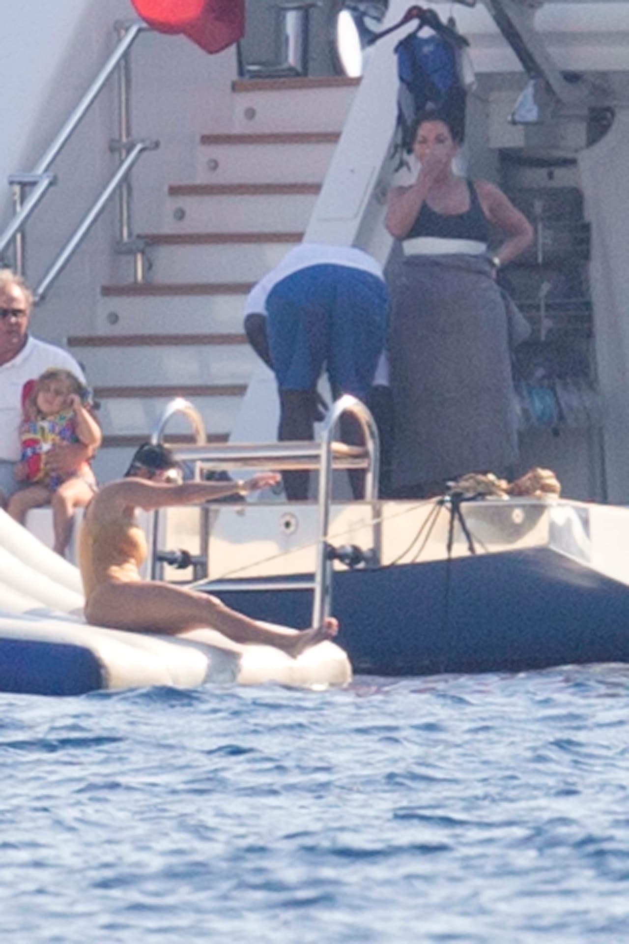 Kourt no se quería salir del mar.