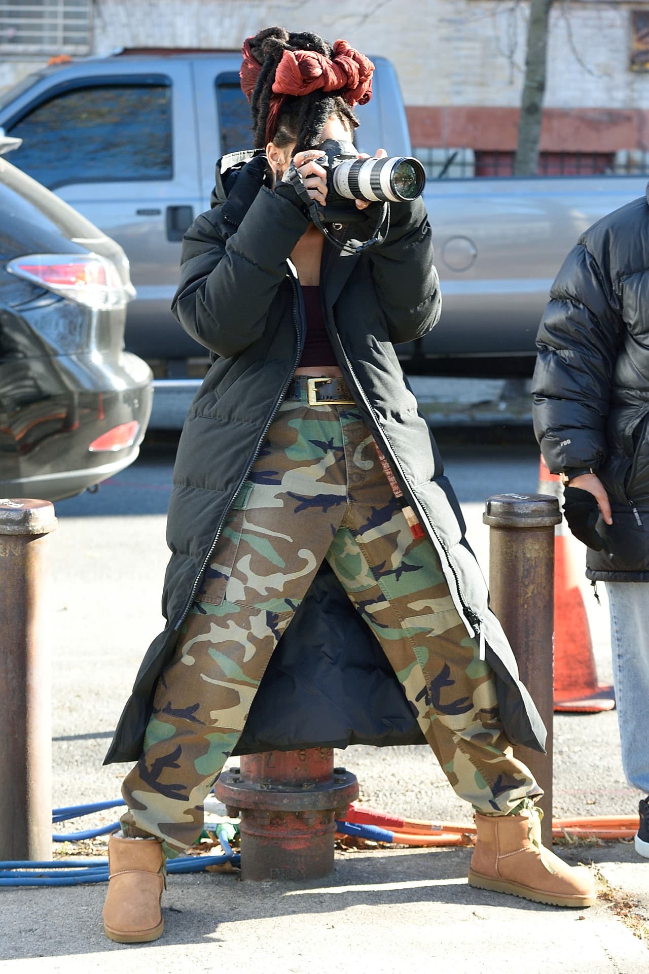 Estaba encantada probando todos los botones de la cámara.