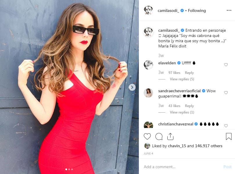 Dos semanas después, Camila publicó algunas fotografías con su nuevo look para dar vida a 'la descarada'.