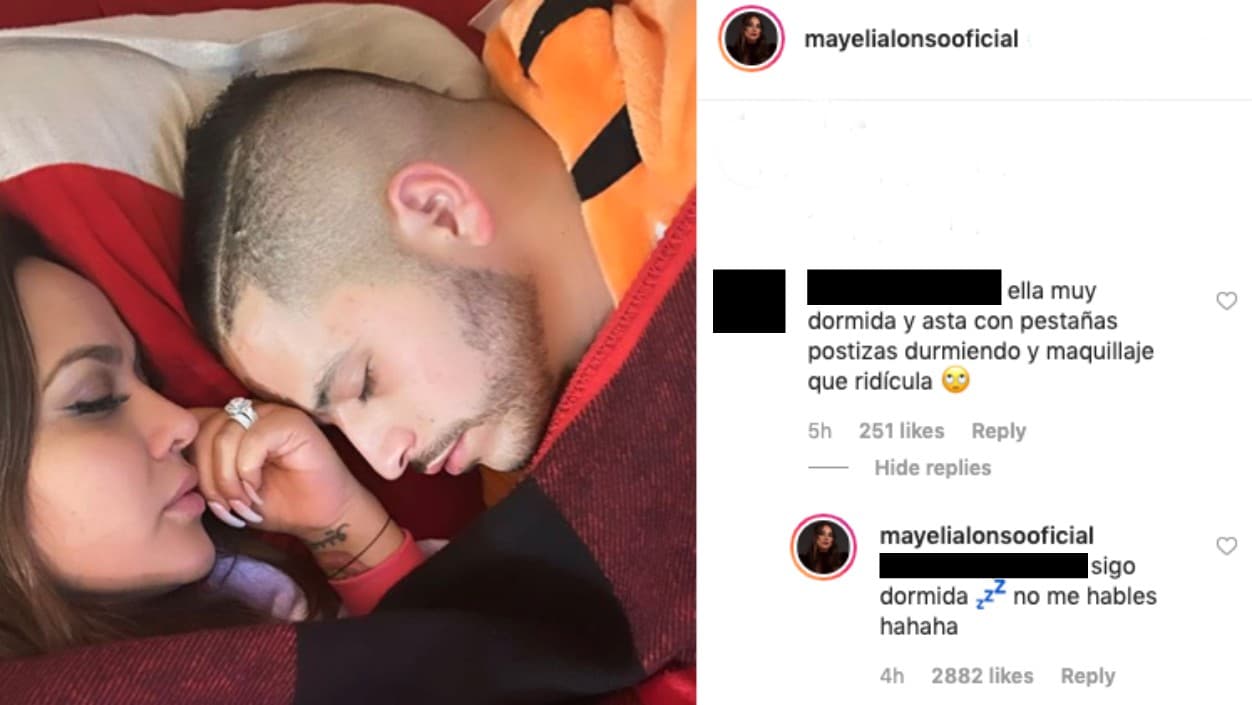 También hubo quien la criticó, pero 
<b>Mayeli Alonso no se quedó callada</b> y respondió con humor.