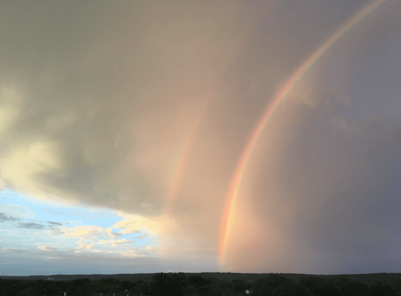 Después de la tormenta, vino la calma... ¡Y un doble arcoíris!