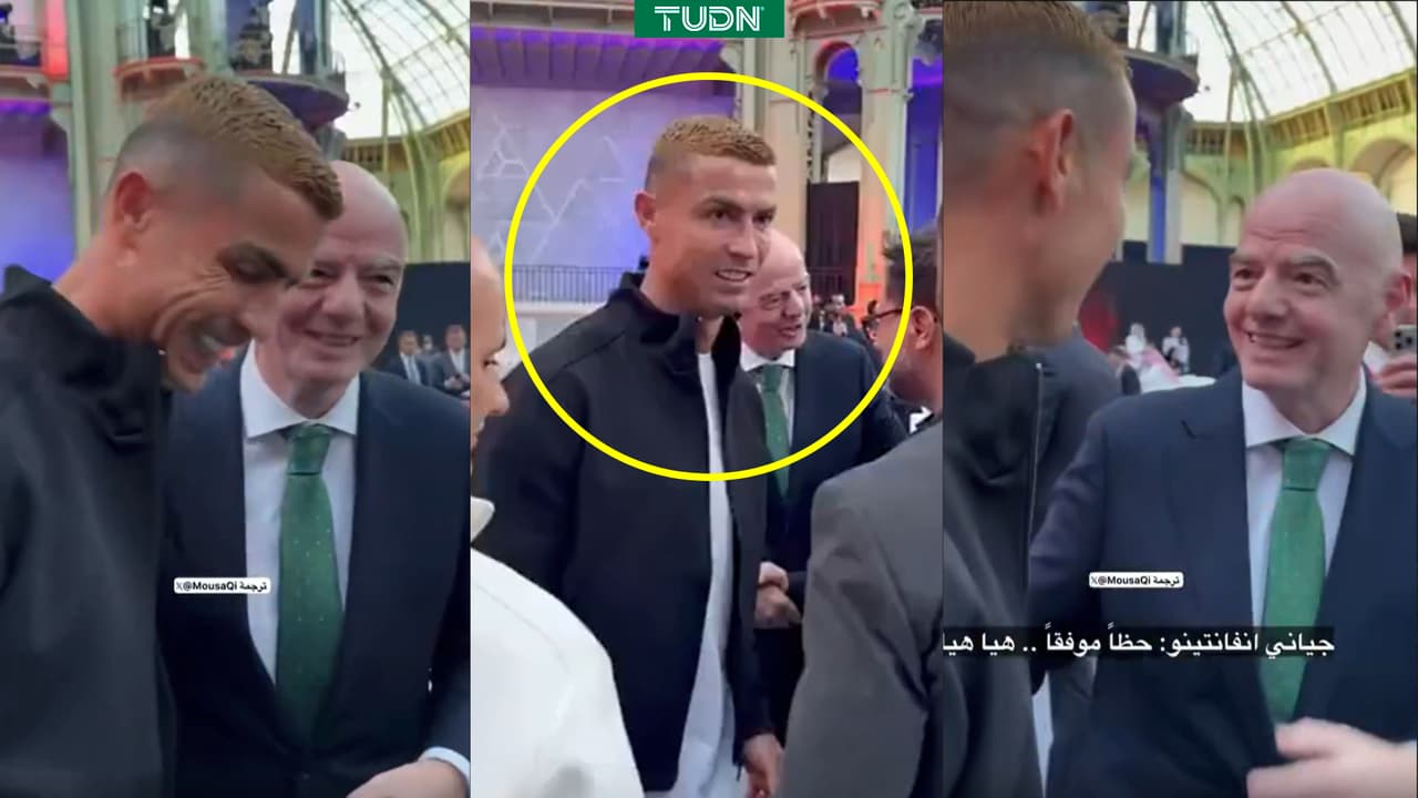 Cristiano Ronaldo y su viral gesto tras saludar a Gianni Infantino