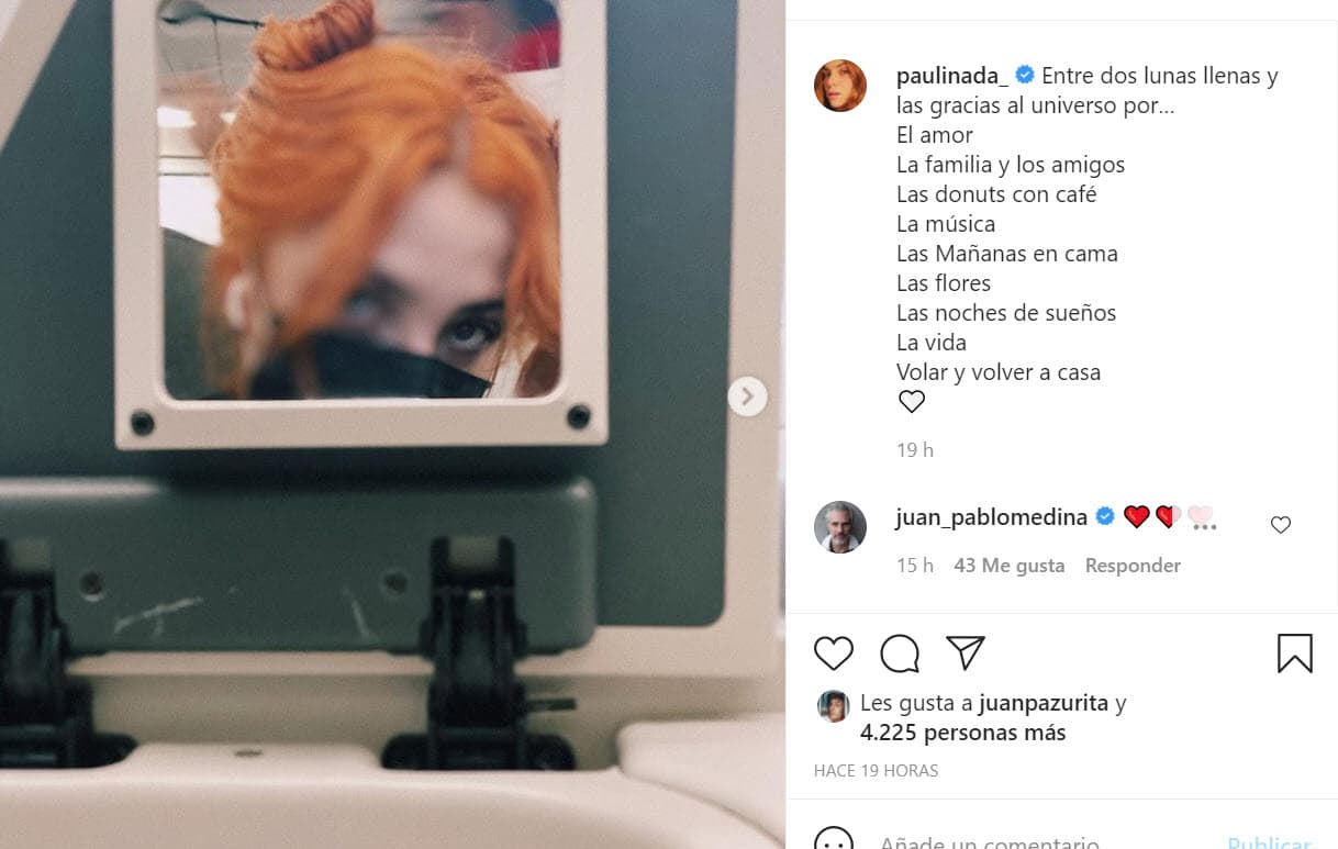 La colombiana, recordada por su papel de Mariana Yazbek en 'Luis Miguel: la serie', publicó algunas fotos y un mensaje en el que 
<b><a href="https://www.instagram.com/p/CTIZqHClawG/" target="_blank">agradeció "volver a casa"</a></b>, al "amor", la "vida", entre otros aspectos.
<br>