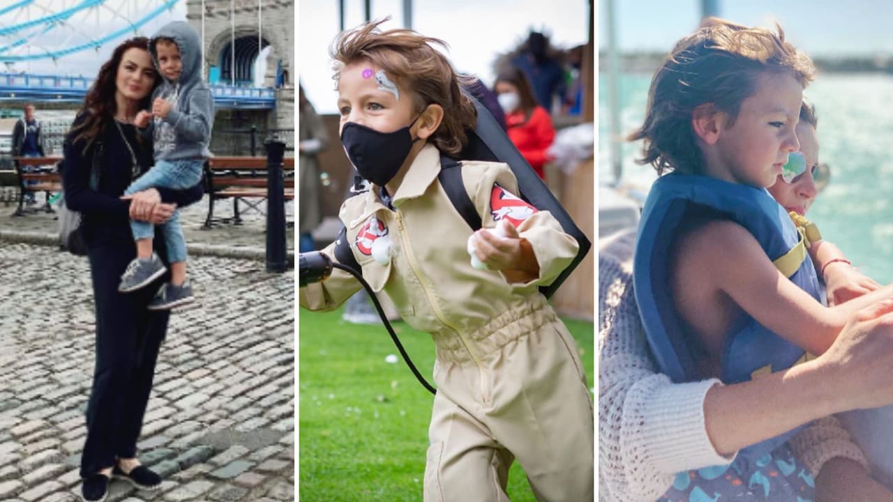 El pequeño León se convirtió en el compañero de viajes de la actriz.