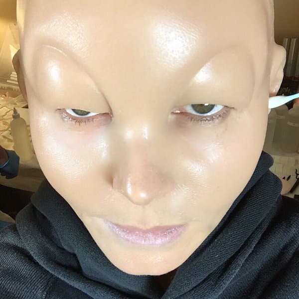 Heidi Klum en pleno proceso de transformación.