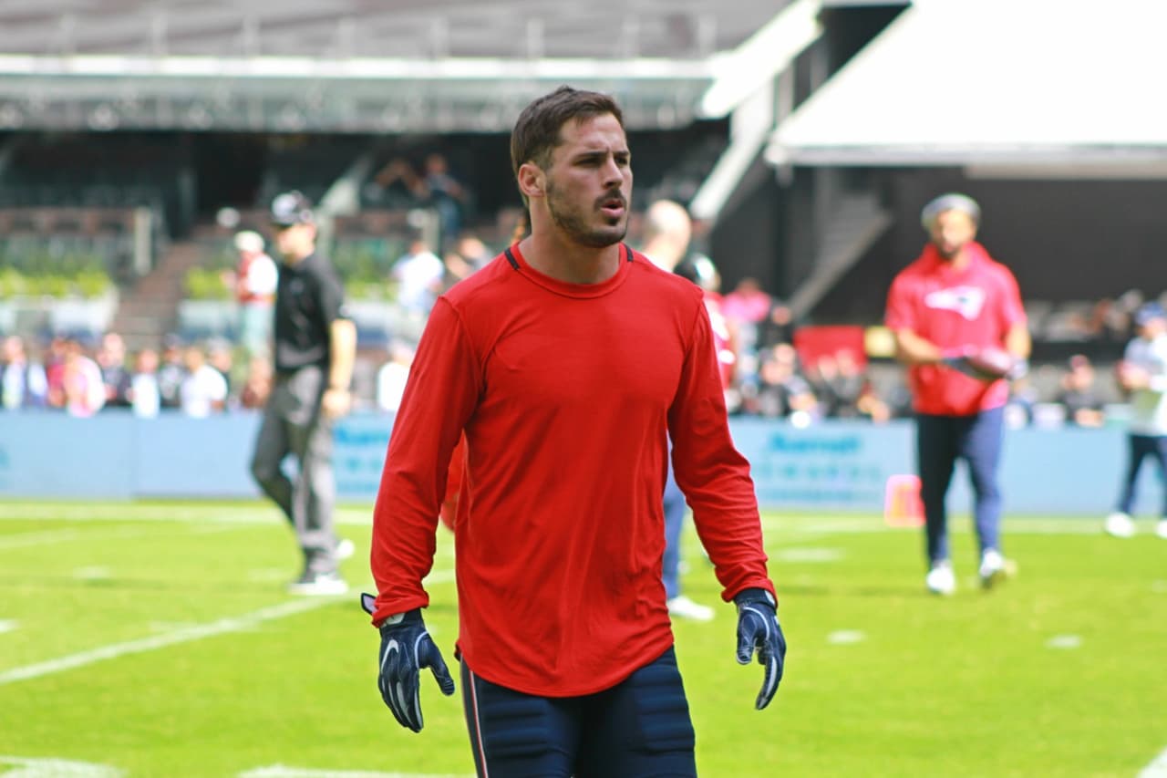 Danny Amendola fue uno de los jugadores más ovacionados por los aficionados que llegaron temprano.