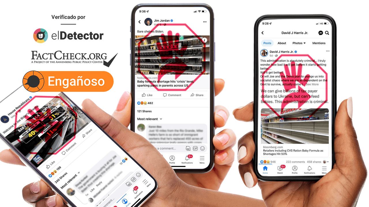Los mensajes engañosos sobre la escasez de leche para bebé que mandan figuras conservadoras