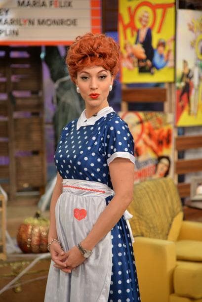 Con un parecido envidiable, Satcha revivió a Lucille Ball, la guapa y talentosa comediante de 'I Love Lucy'.