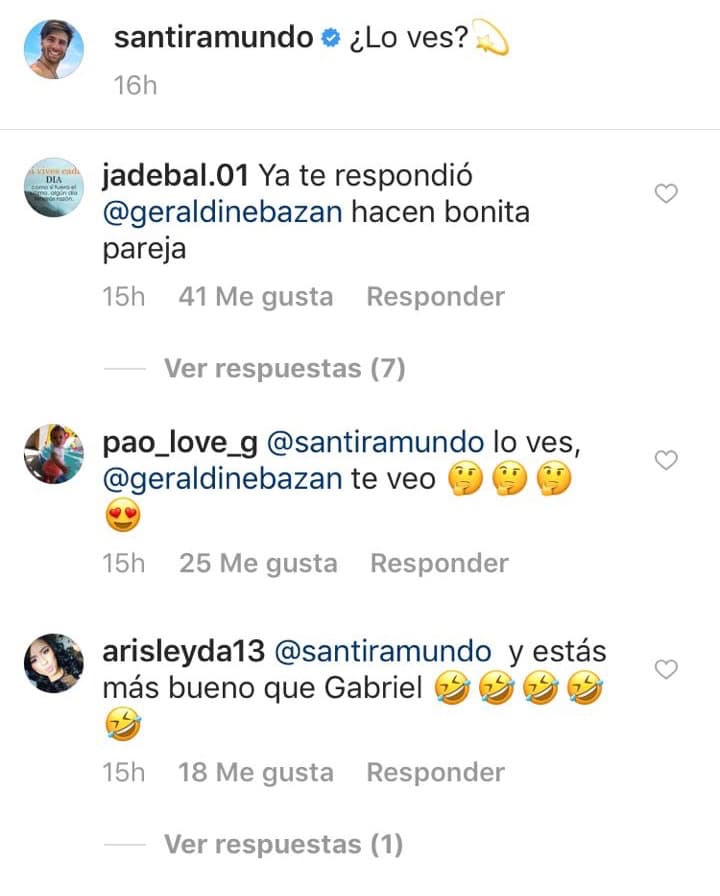 La publicación de Santiago tiene más de 150 mensajes que le notifican que Geraldine contestó a su publicación.
