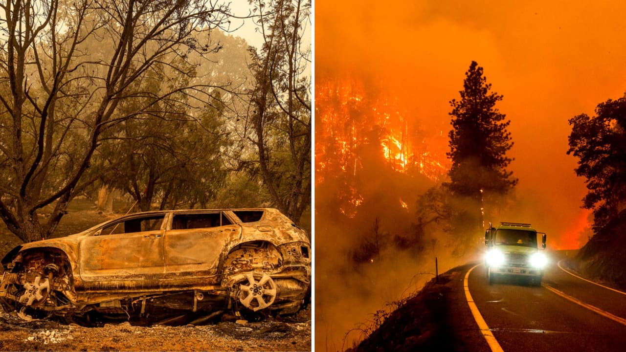 Dos personas mueren calcinadas dentro de un auto en un camino arrasado por el incendio McKinney