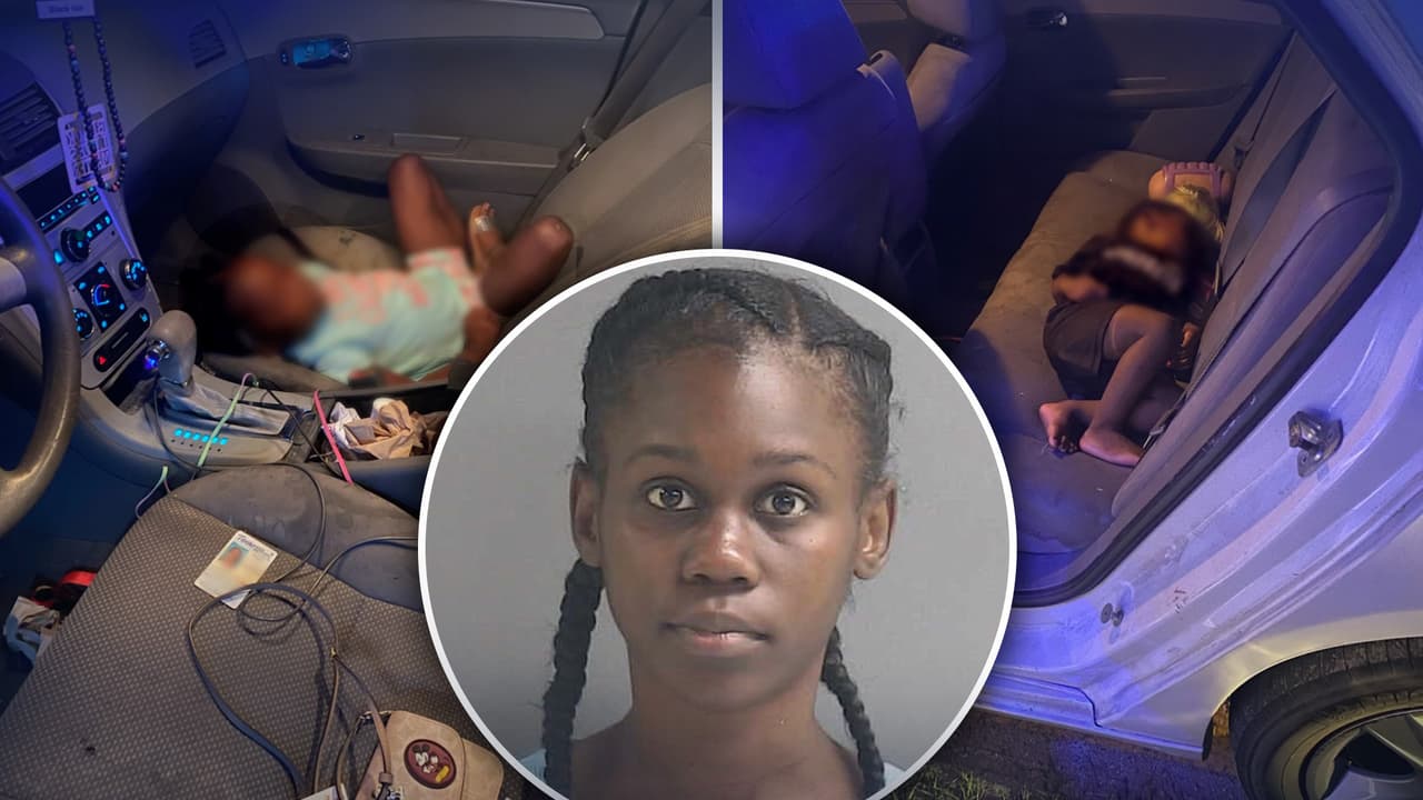 Madre acusada de conducir a 91 mph con sus dos hijos dormidos sin asientos de seguridad en DeLand