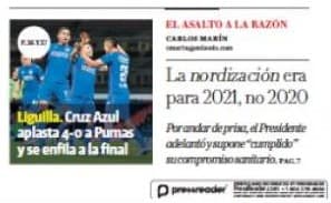 Los universitarios están con un pie fuera de la serie de semifinales del Guard1anes 2020 tras caer 4-0 en la cancha del Estadio Azteca.