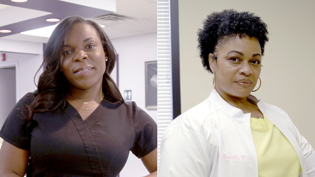 Dos mujeres en la primera línea de batalla por la defensa del derecho a decidir en una las tres clínicas restantes que proveen abortos en Alabama: la doctora Yashica Robinson y la enfermera Lashonda Clemens-Pinchon.
