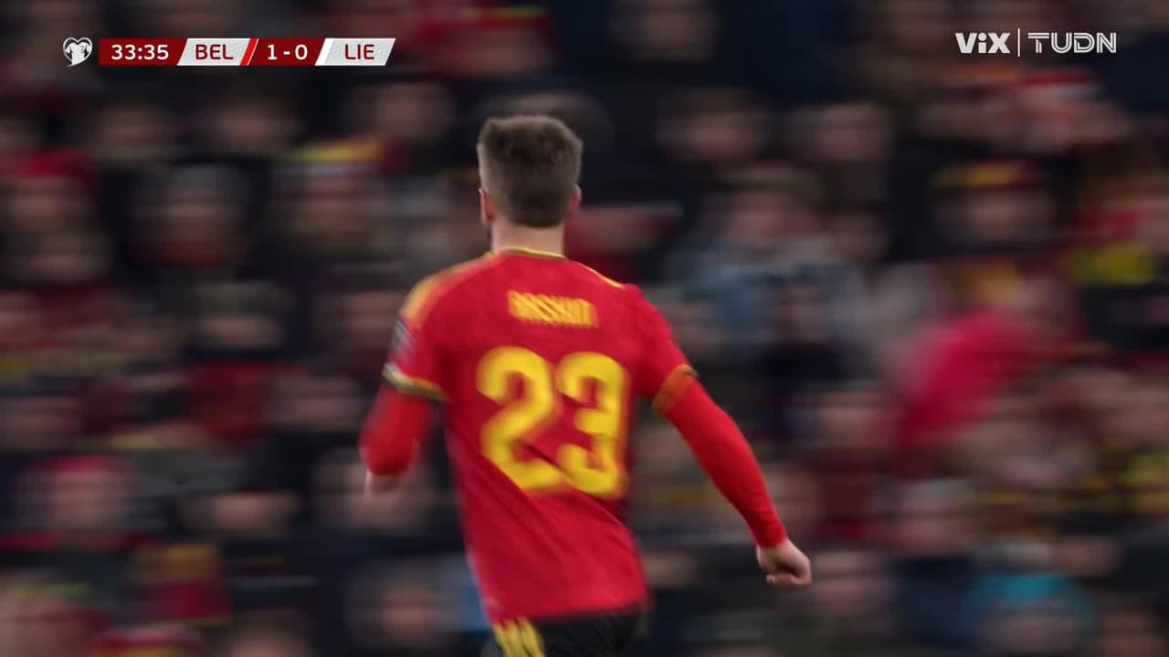 Cañonazo de Doku: Bélgica marca el segundo en los Qualifiers