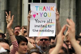 Manifestantes celebraron por horas y agradecieron a quienes votaron a favor del matrimonio entre personas del mismo sexo.