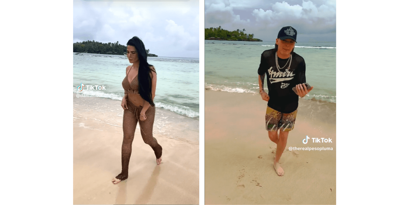 Dania Méndez y Peso Pluma compartieron imágenes en República Dominicana