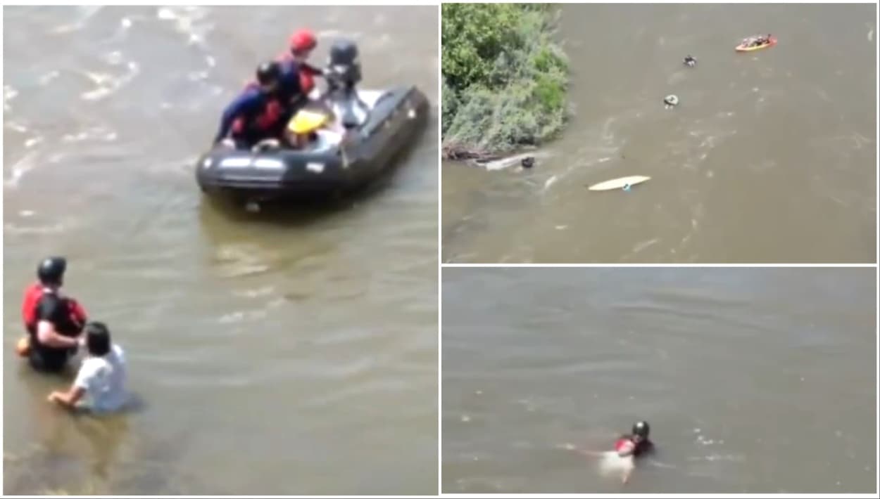 Bomberos rescatan a 7 personas en el río Kern, una de ellas a punto de ahogarse