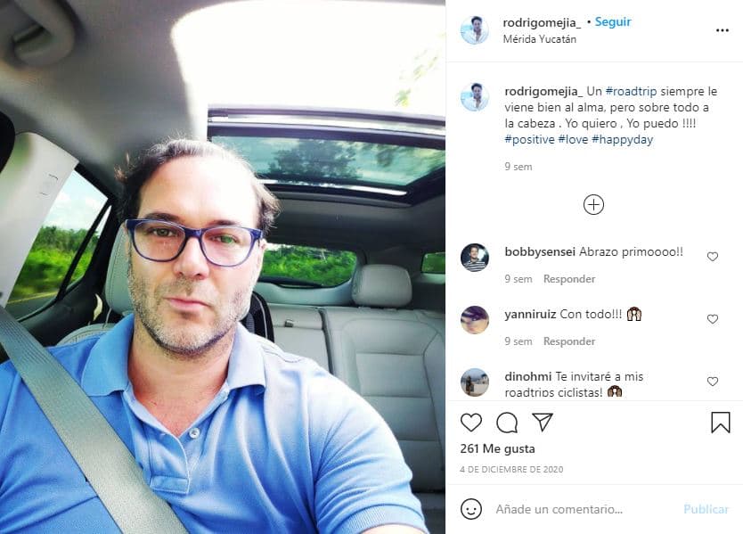 El 4 de diciembre compartió con sus seguidores el roadtrip que estaba por emprender. Dijo que los viajes siempre le venían bien al alma, "pero sobre todo a la cabeza".