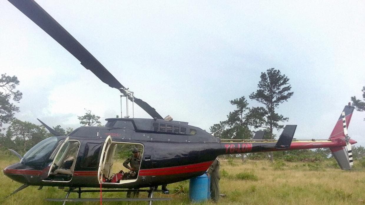 Drug trafficking helicopter seized in the Mosquitia region of Honduras in 2014.
<br>