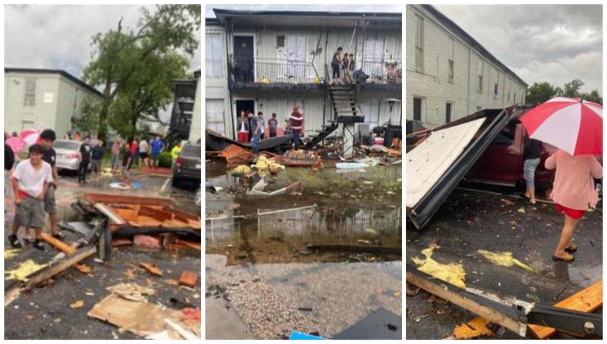 Elvin Álvarez Cazún nos compartió estas imágenes que muestran los efectos de la tormenta en su comunidad, en Houston.