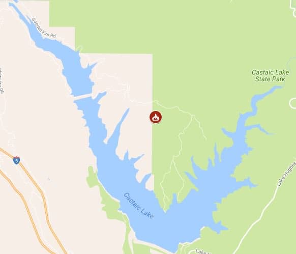 El punto donde inicio el incendio.