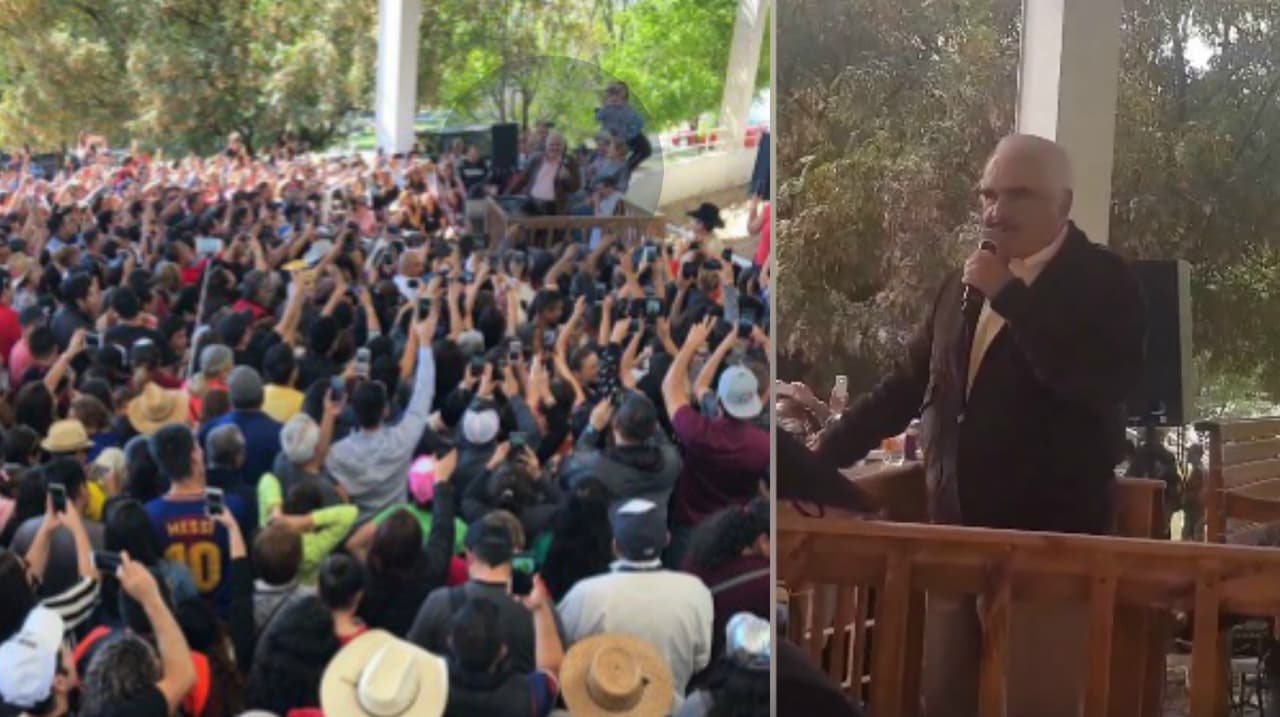 Vicente Fernández se volvió a subir a un escenario y deleitó a 500 visitantes en su rancho