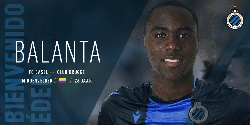 Balanta sale del suizo FC Basel para incorporarse al Club Brugge de Bélgica.
