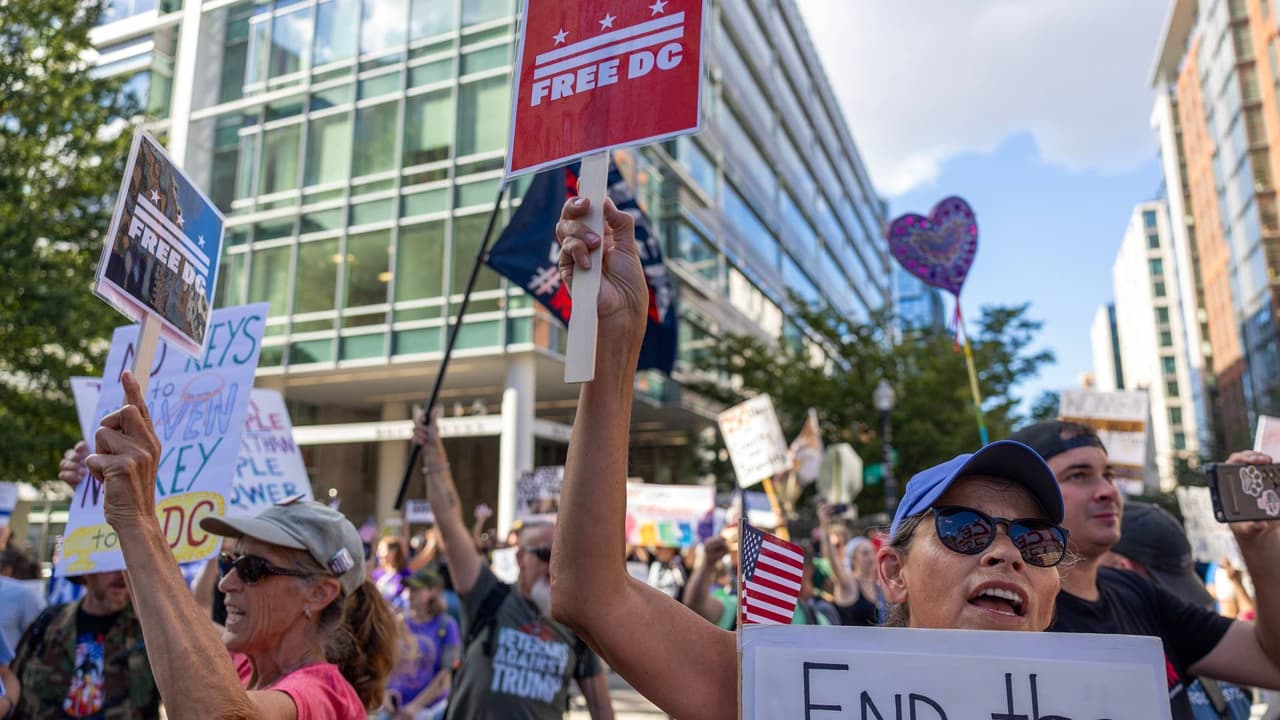 Protestas en DC en Labor Day por intervención federal y políticas de Trump