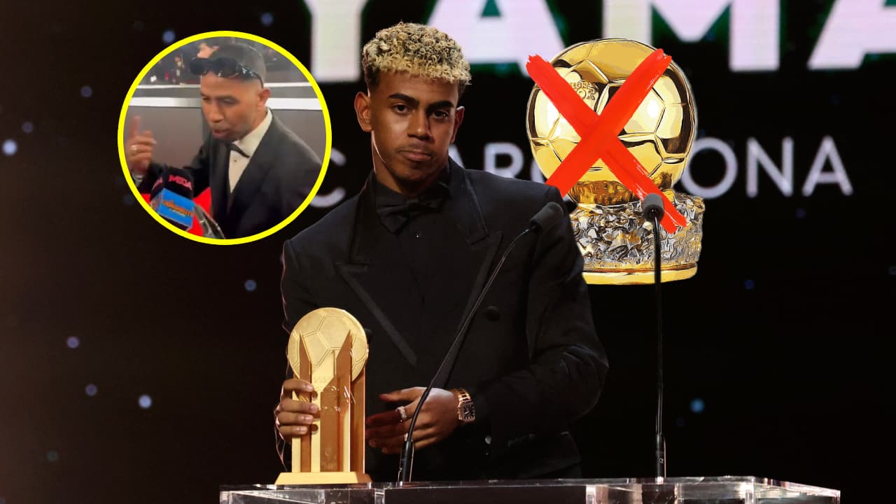 ¡Imperdible! Así reaccionó papá de Lamine Yamal tras perder el Balón de Oro