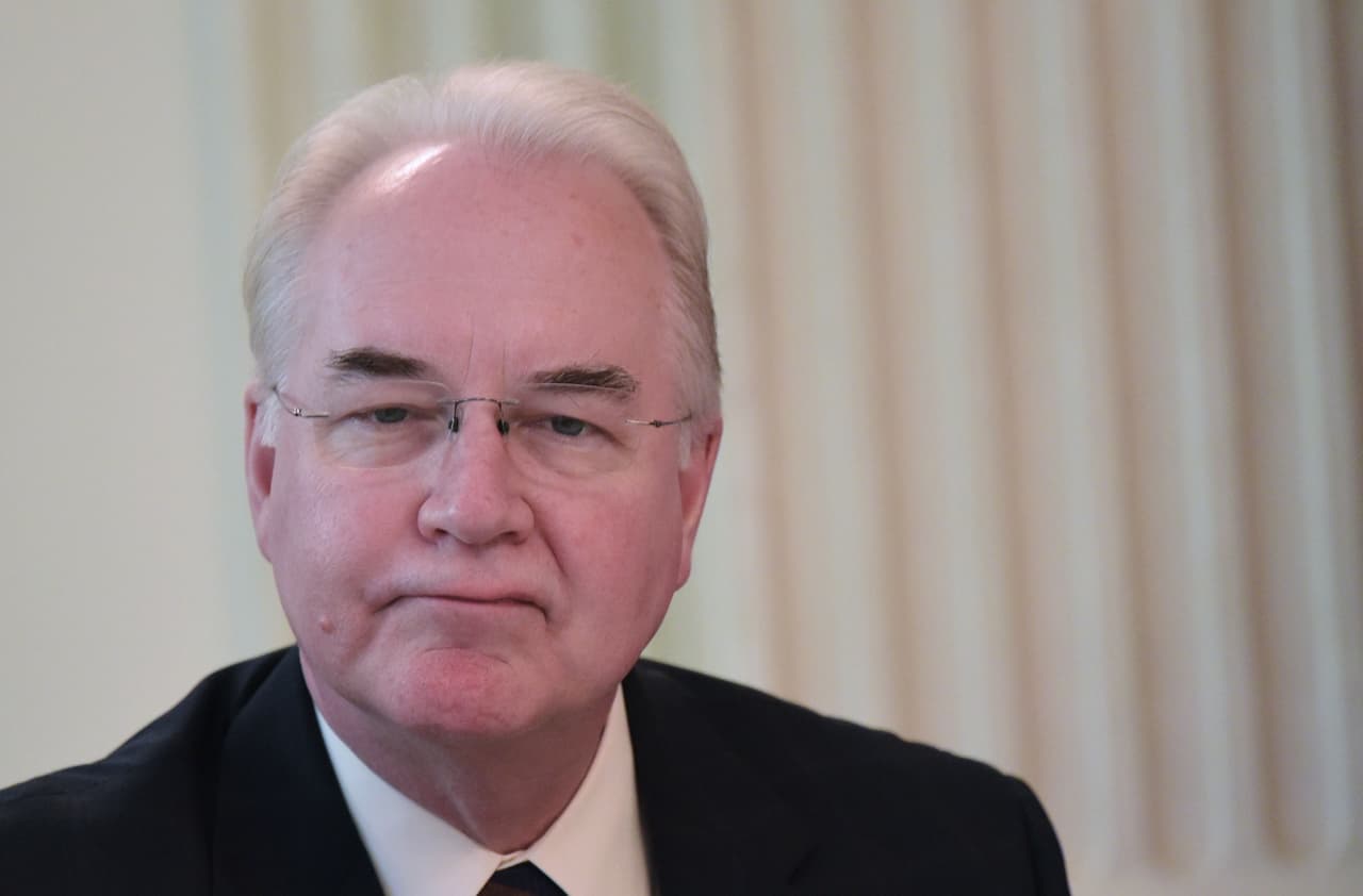 El secretario de Salud, Tom Price, en un evento en la Casa Blanca.