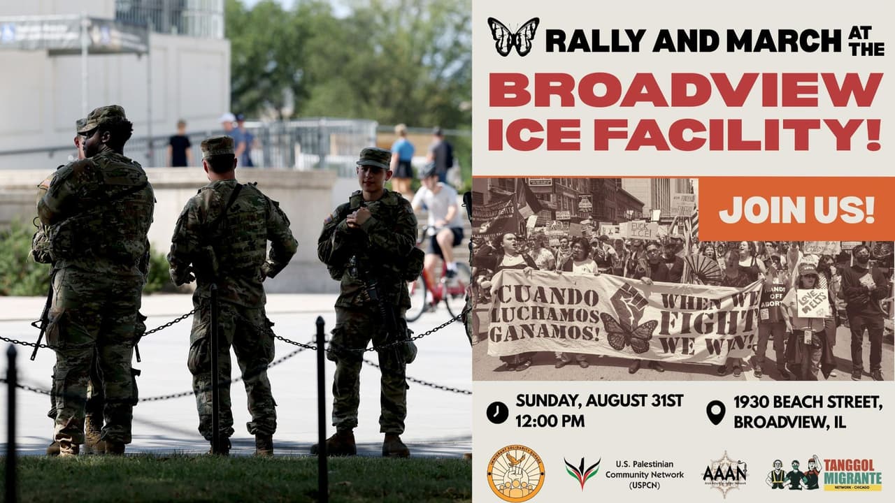 Protesta en Broadview: rechazan las medidas migratorias de Trump en medio de tensiones por despliegue militar