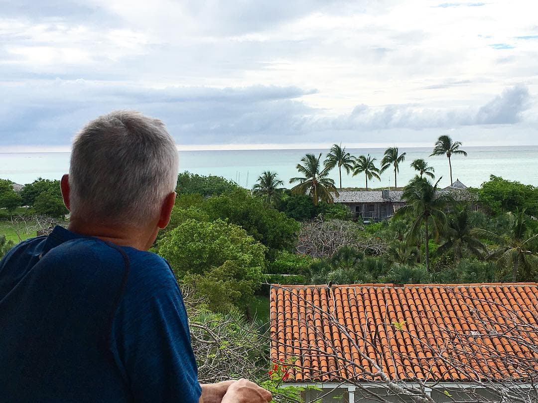 También su novio, Jorge Ramos, se sumó a la aventura.