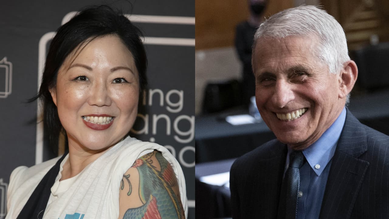 <b>Puesto 14</b>
<br>
<br>
<b>Niños:</b> Anthony, 1,406,030 desde 1921.
<br>
<br>Año más popular: 2008 (18,406 niños registrados con ese nombre).
<br>
<br>
<b>Niñas:</b> Margaret, 918,541 desde 1921.
<br>
<br>Año más popular: 2000 (3,121 niñas registradas con ese nombre).
<br>
<br>En la foto: Margaret Cho (actriz y comediante) y Anthony Fauci (asesor médico del presidente de Estados Unidos).
<br>
<br>En 2020 los nombres de niño más populares fueron: Alexander, Henry, Lucas, Benjamin, James, William, Elijah, Oliver, Noah y Liam.