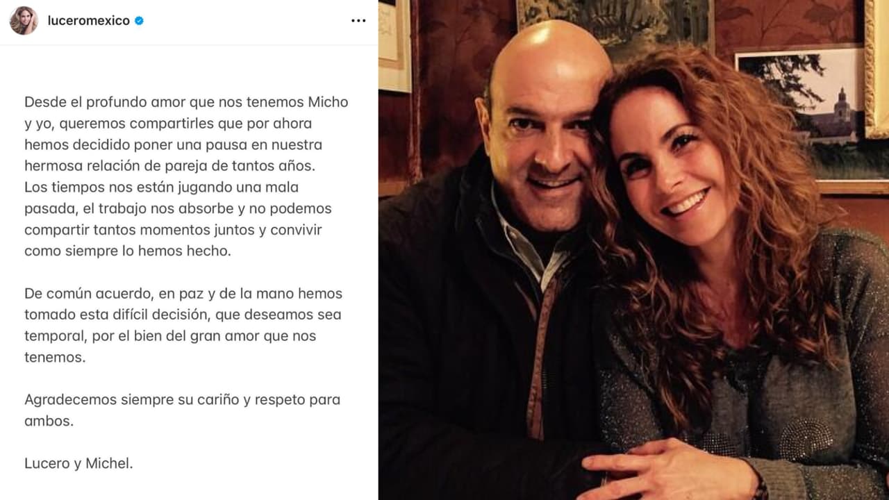 Lucero anunció así su separación de Michel Kuri.