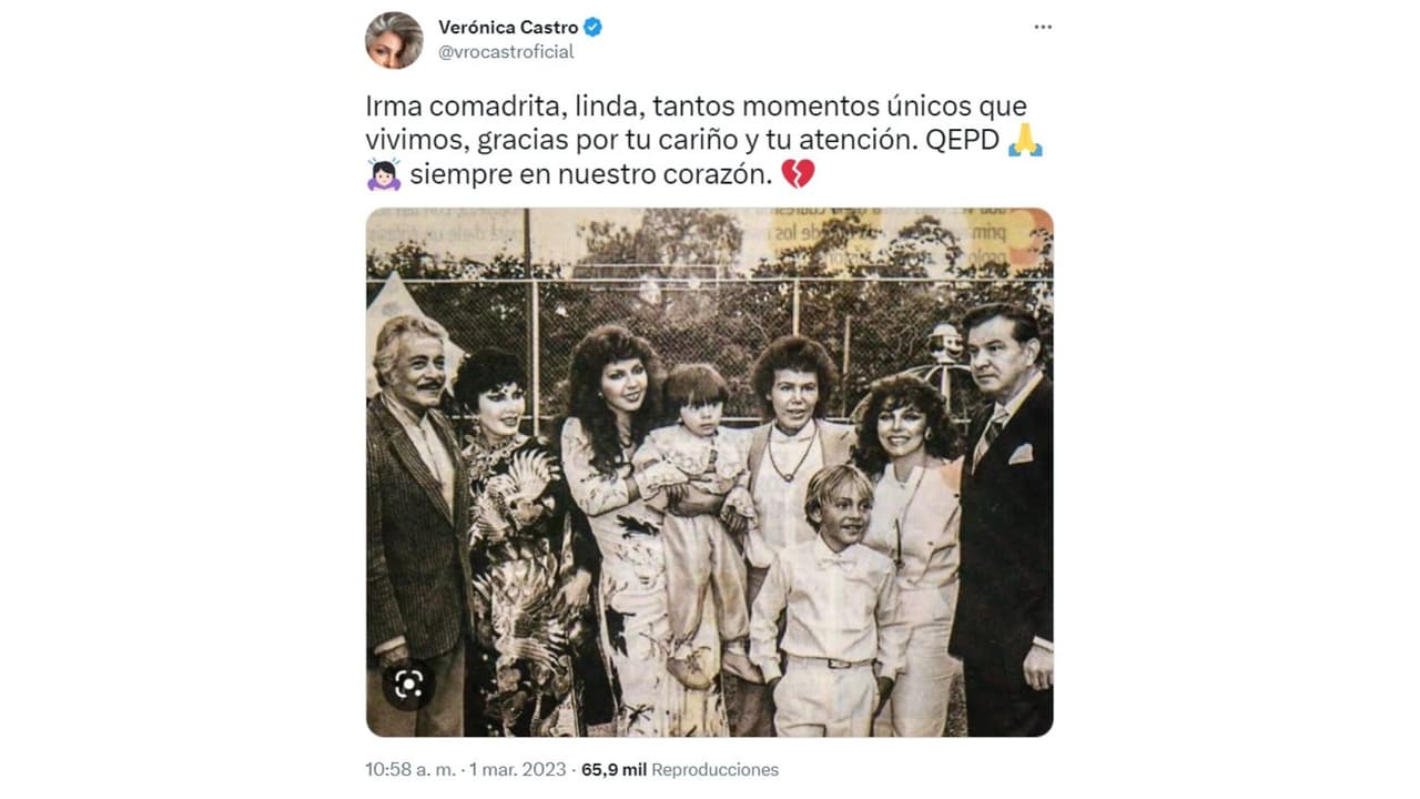 Verónica Castro despide a Irma Serrano.
