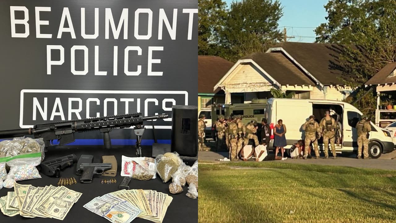 Detectives y equipo SWAT desarticulan enorme punto de distribución de narcóticos en Beaumont, Texas