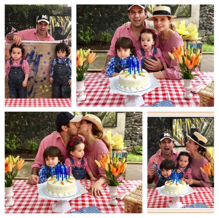 Elizabeth Álvarez compartió esta linda imagen en Twitter para mostarle a sus seguidores momentos del festejo: "Celebrando un año más lleno Amor!!! Feliz Cumpleaños!!! Te amamos gracias por tenerte hermoso esposo".