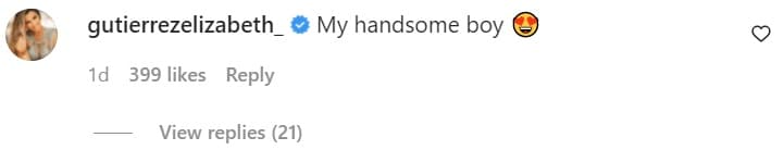 Primero, su famosa madre le escribió: 
<b><a href="https://www.univision.com/famosos/hijo-de-elizabeth-gutierrez-william-levy-accidente-beisbol-fotos" target="_blank">"Mi chico guapo"</a></b>
<a href="https://www.univision.com/famosos/hijo-de-elizabeth-gutierrez-william-levy-accidente-beisbol-fotos" target="_blank">. </a>
<br>