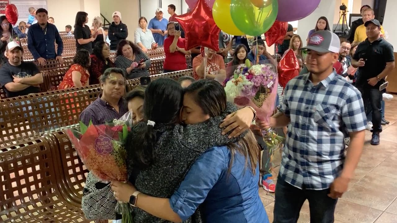 La espera valió la pena en esta reunificación familiar que tuvo muy emocionados a todos.