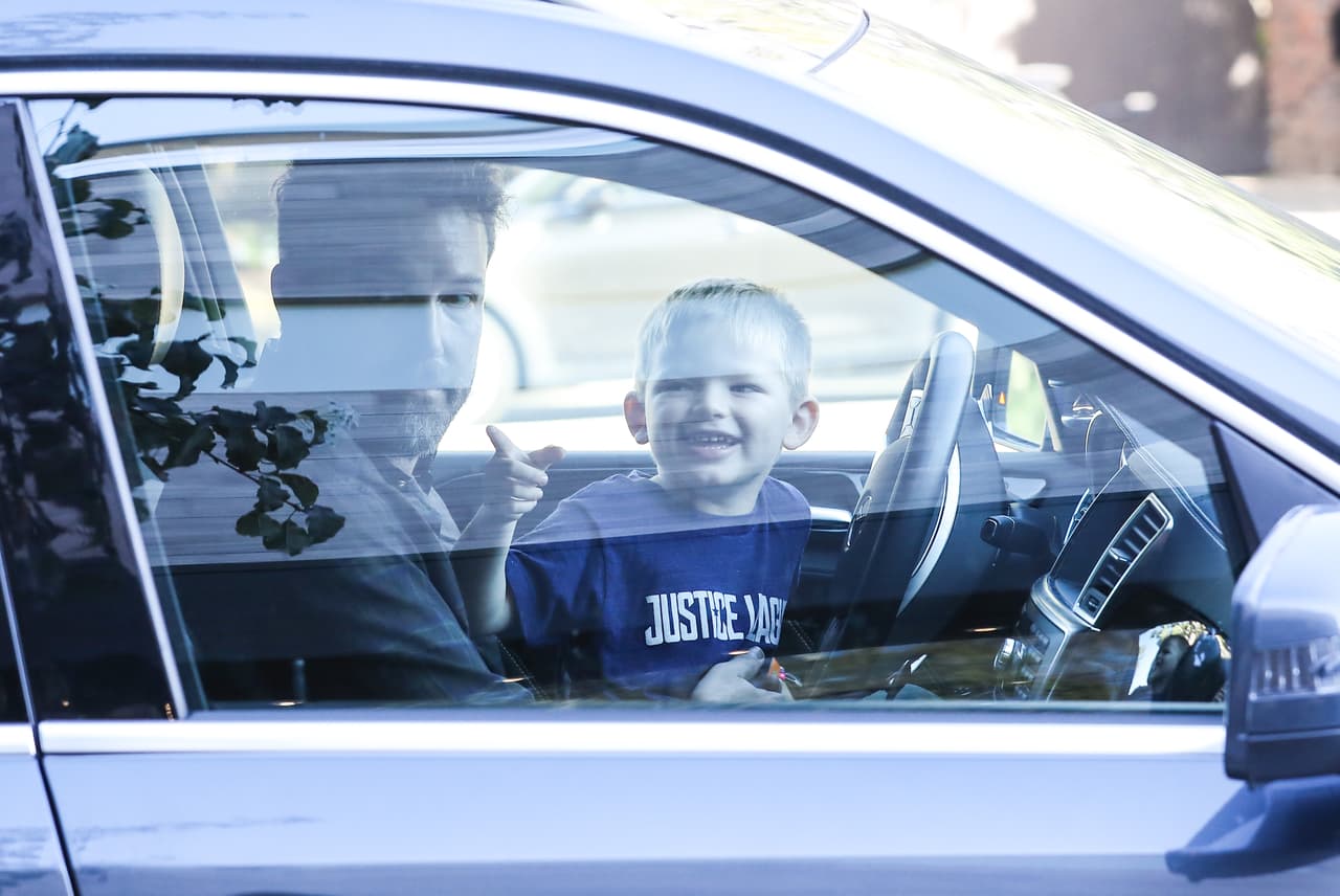 Samuel se puso feliz de ver a su mami.
