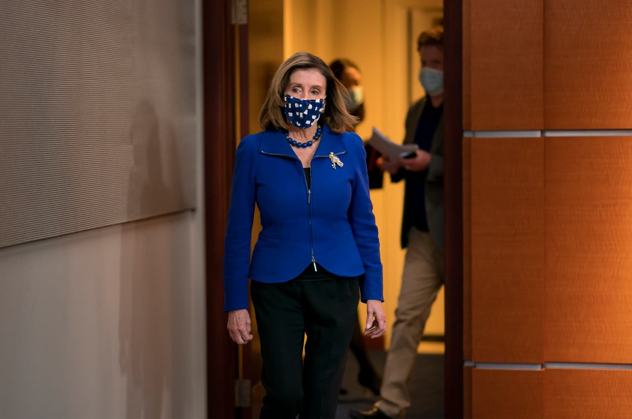 La presidenta de la Cámara de Representantes, la demócrata Nancy Pelosi, este jueves.