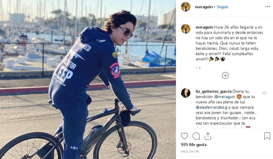 Horas antes, la propia Guinart dedicó un
<b><a href="https://www.instagram.com/p/B4c1ZhjlLpF/" target="_blank">emotivo mensaje</a></b> a su hijo mayor: "Hace 26 años
<b><a href="https://www.univision.com/shows/premios-juventud/pidan-un-trago-alex-fernandez-se-presenta-por-primera-vez-en-eu-y-se-siente-como-en-casa-fotos" target="_blank">llegaste a mi vida</a></b> para iluminarla y desde entonces no hay un solo día en el que no lo hayas hecho. ¡Que nunca te falten bendiciones, Dios, salud, larga vida, éxito y amor! ¡Feliz cumpleaños, amor!".