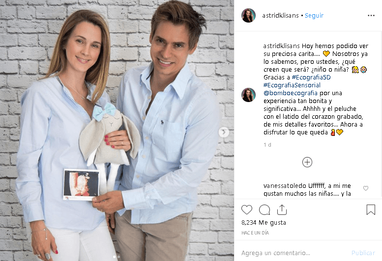 "Hoy hemos podido ver su preciosa carita", escribió la esposa de Baute en el post.
